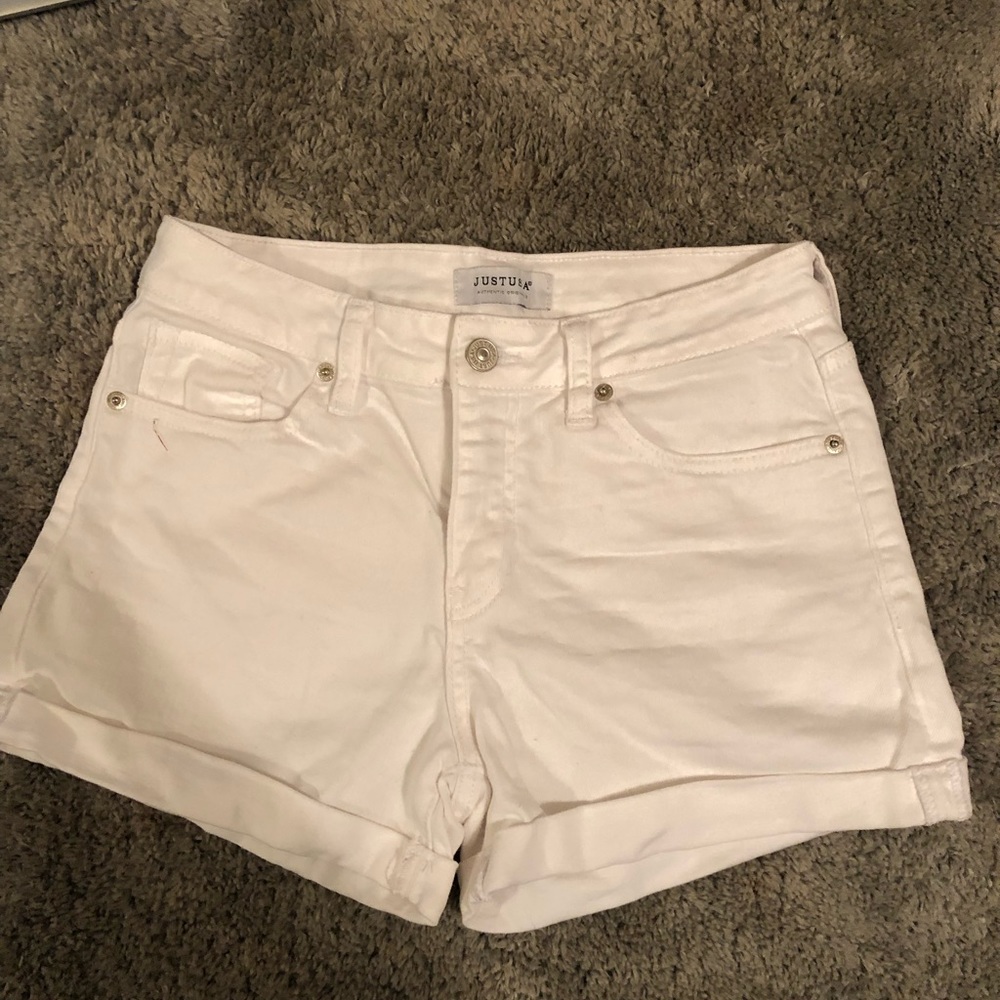 JUSTUSA white denim shorts